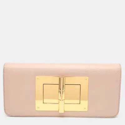 Pre-owned Tom Ford Beige Leather Natalia Shoulder Bag