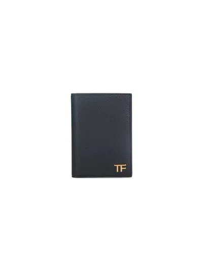 Tom Ford Bifold Logo Card Holder In Black  