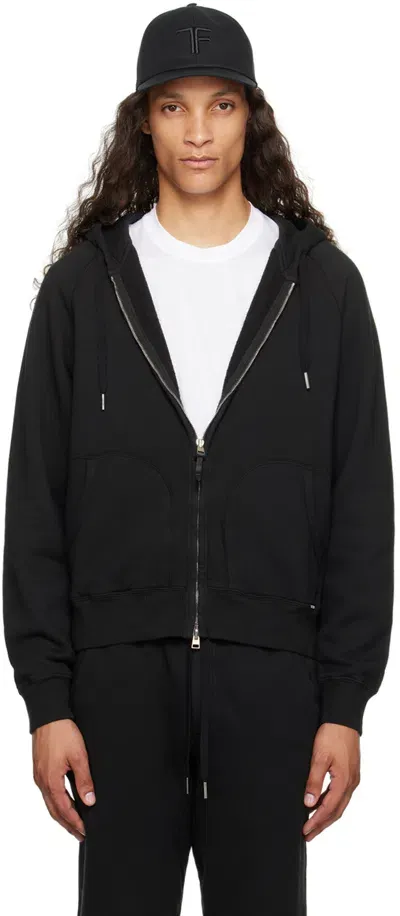 Tom Ford Black Garment-dyed Hoodie