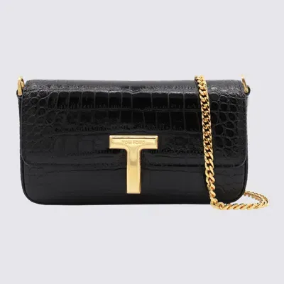 Tom Ford Black Leather Crossbody Bag