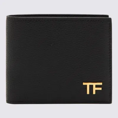 Tom Ford Logo Leather Wallet In Black