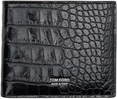 Tom Ford Black Shiny Printed Wallet