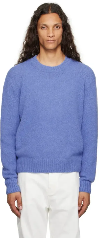 Tom Ford Blue Alpaca Sweater In Ultramarine