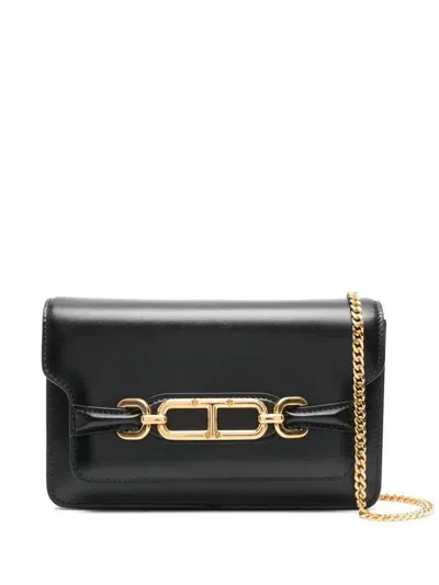 Tom Ford Box Palmellato Small Shoulder Bag Bags In Black