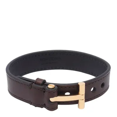 Tom Ford T Detailed Bracelet In Brown