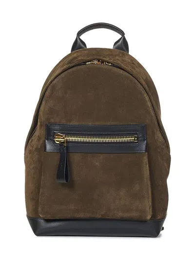 Tom Ford Buckley Backpack In Beige