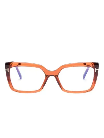 Tom Ford Butterfly-frame Glasses In Brown