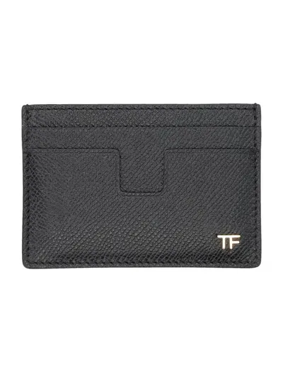 Tom Ford Card Holder Grain Leather In Black