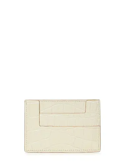 Tom Ford Card Holder With Logo In Beige