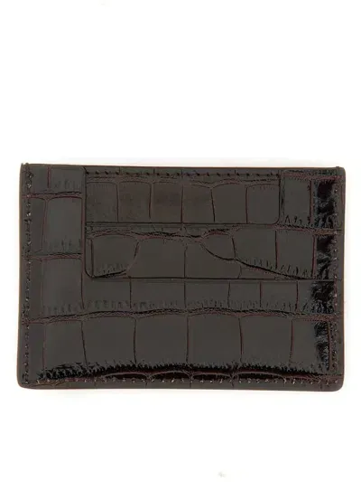 Tom Ford Card Holder With Logo In Brown