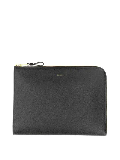 Tom Ford Leather Wallet In Black