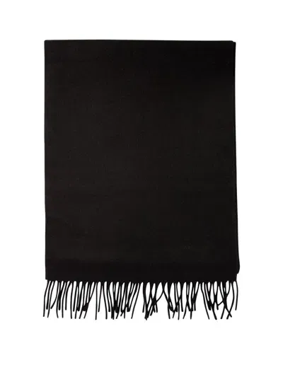 Tom Ford Cashmere Fringed Scarf In Black