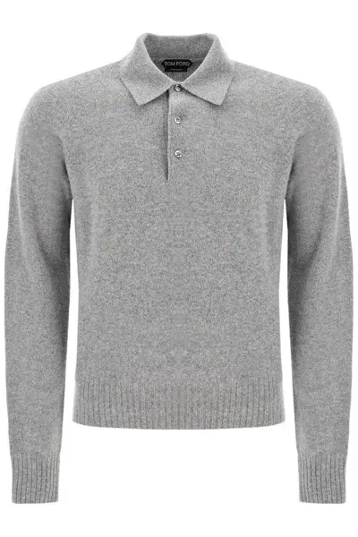 Tom Ford Cashmere Polo-style Pullover In Multicolor