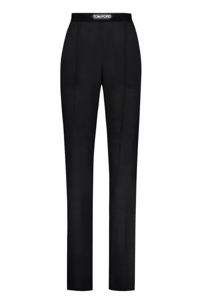 Tom Ford Cashmere Trousers In Black