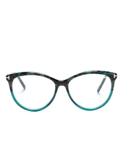 Tom Ford Brille Mit Cat-eye-gestell In Blau