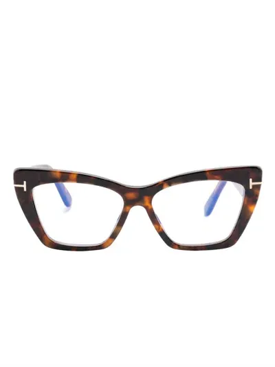 Tom Ford Cat-eye-brille In Braun