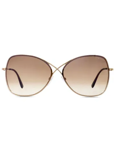 Tom Ford Colette Sunglasses In 28f Gold