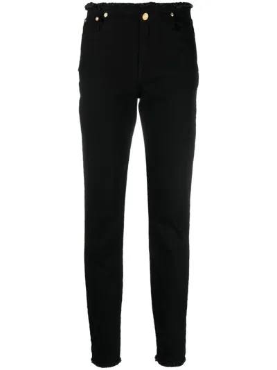 Tom Ford Comfort Frayed-hem Skinny Jeans In Black