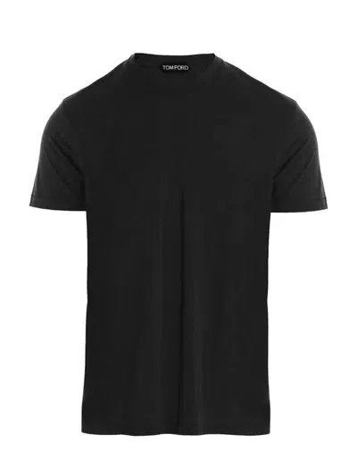 Tom Ford Cotton Lyocell T-shirt In Black