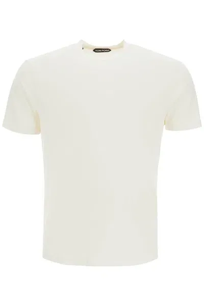 Tom Ford Cottono And Lyocell T Shirt In White