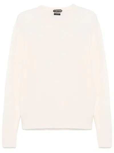 Tom Ford Crew-neck Sweater In White