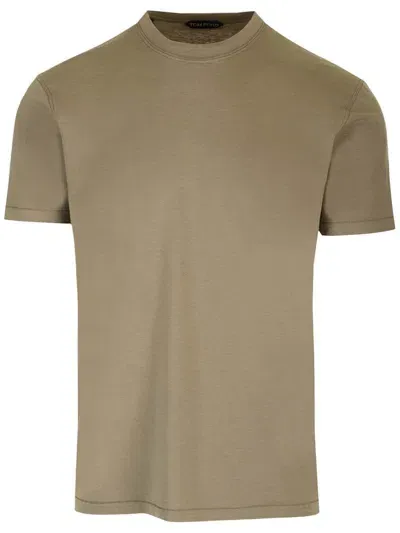 Tom Ford Crew Neck T-shirt In Green