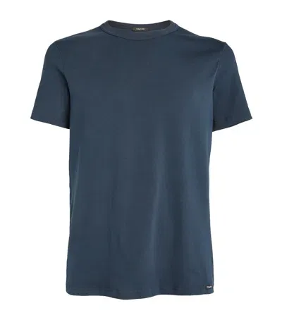 Tom Ford Crew-neck T-shirt In Navy