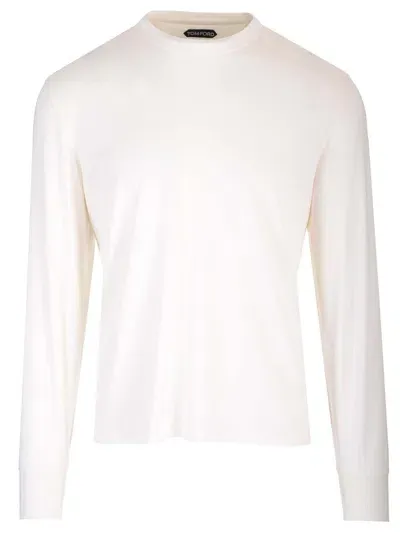 Tom Ford Crew Neck T-shirt In White