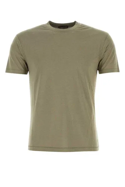 Tom Ford Crewneck Short-sleeved T-shirt In Green