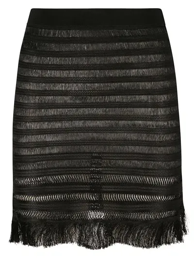 Tom Ford Crochet Knit Skirt In Black