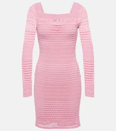 Tom Ford Crochet Minidress In Pink