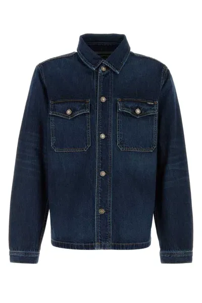 Tom Ford Denim Jacket In Blue