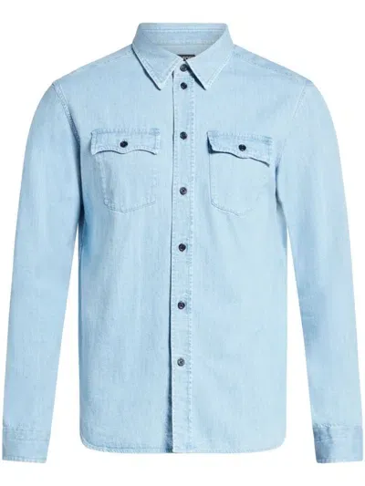 Tom Ford Denim Long-sleeve Shirt In Blue