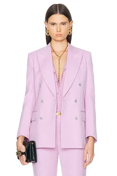 Tom Ford Double Breasted Jacket In Crocus Petal