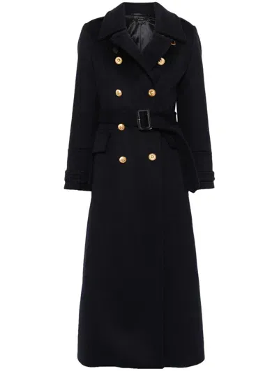 Tom Ford Double-breasted Military Coat In 蓝色