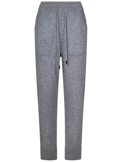 Tom Ford Drawstring Knitted Trousers In Grey