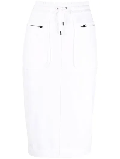 Tom Ford Drawstring Pencil Skirt In White