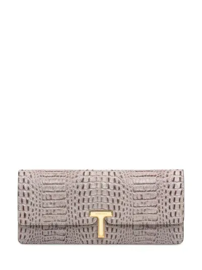 Tom Ford Evening Crocodile Clutch In Multi