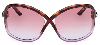 Tom Ford Eyewear Butterfly Frame Sunglasses In Multi