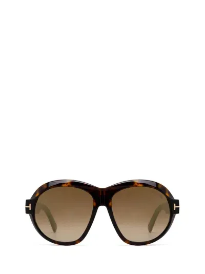 Tom Ford Eyewear Inger Round Frame Sunglasses In Multi