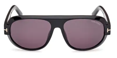 Tom Ford Eyewear Pilot Frame Sunglasses In Black