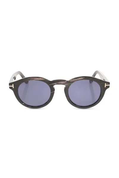 Tom Ford Eyewear Round Frame Sunglasses In Black