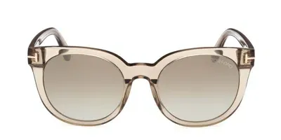 Tom Ford Eyewear Round Frame Sunglasses In Brown