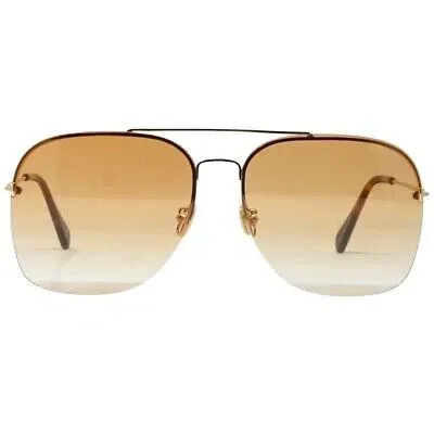 Pre-owned Tom Ford Herren Sonnenbrille Ft0883 Mackenzie-02 30f Sonnenbrille In Gold