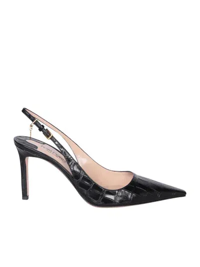 Tom Ford Angelina Embossed Slingback Pumps In Black