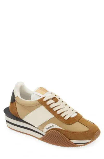 Tom Ford James Mixed Media Low Top Sneaker In Multicolor