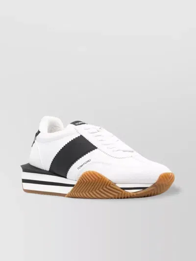 Tom Ford James Suede Eco-friendly Material Sneakers In White