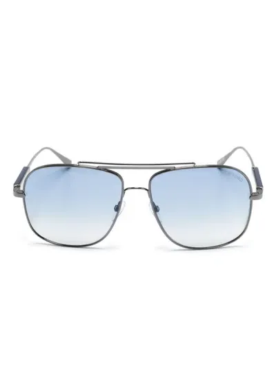 Tom Ford Jude Sunglasses In Silver