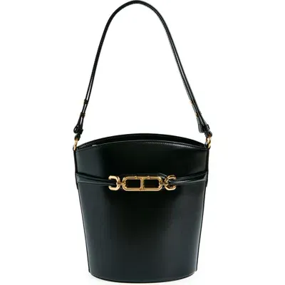 Tom Ford Large Whitney Leather Bucket Bag In 1n001 Black