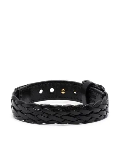 Tom Ford Leather Bracelet In Black